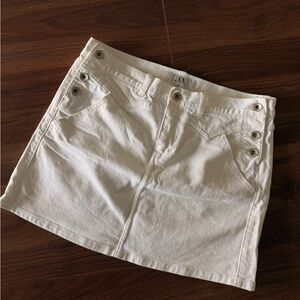 Armani Exchange Off-White Denim Skirt